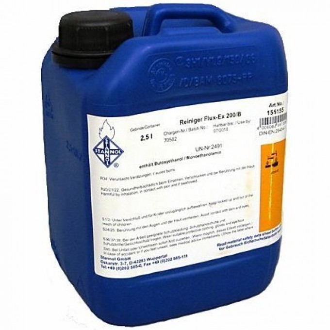 Промывочная жидкость для плат STANNOL Cleaner Flux-Ex 200/B концентрат 2.5 л CLEANER-FLUX-EX-200/B